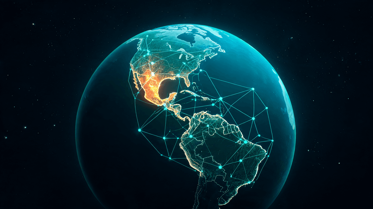 AI regulation Mexico and LATAM — globe with governance mesh