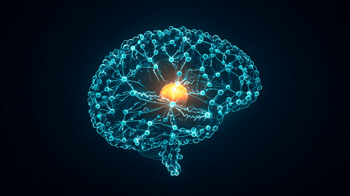 Claude 4 Anthropic — luminous neural brain constellation